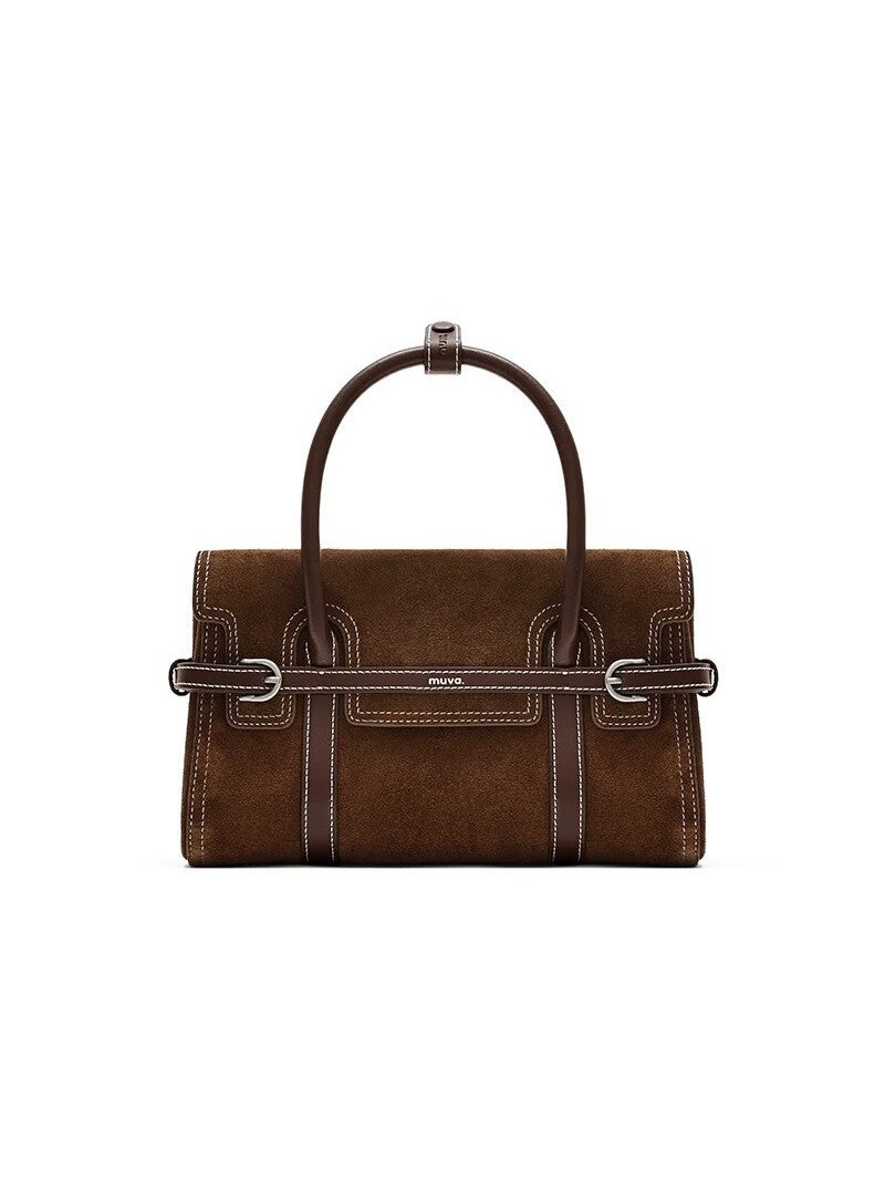 Suede Shoulder Bag Women Mini Square Handbag 2026 Commuter Versatile