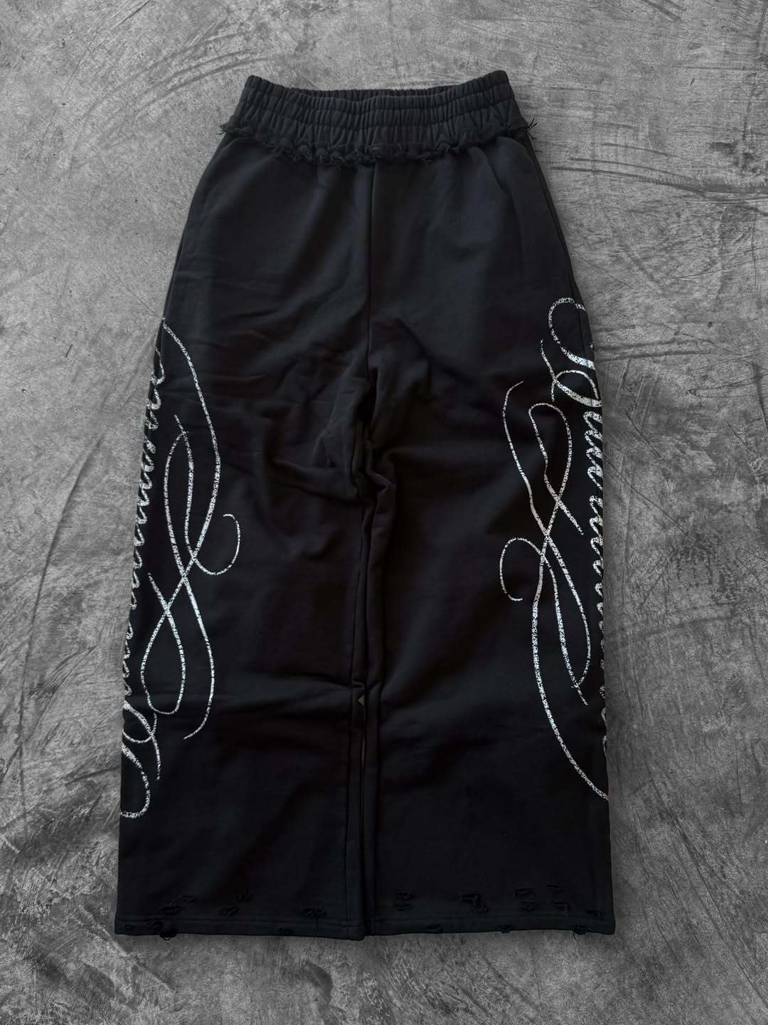 Retro Gothic High Waist Printed Trousers