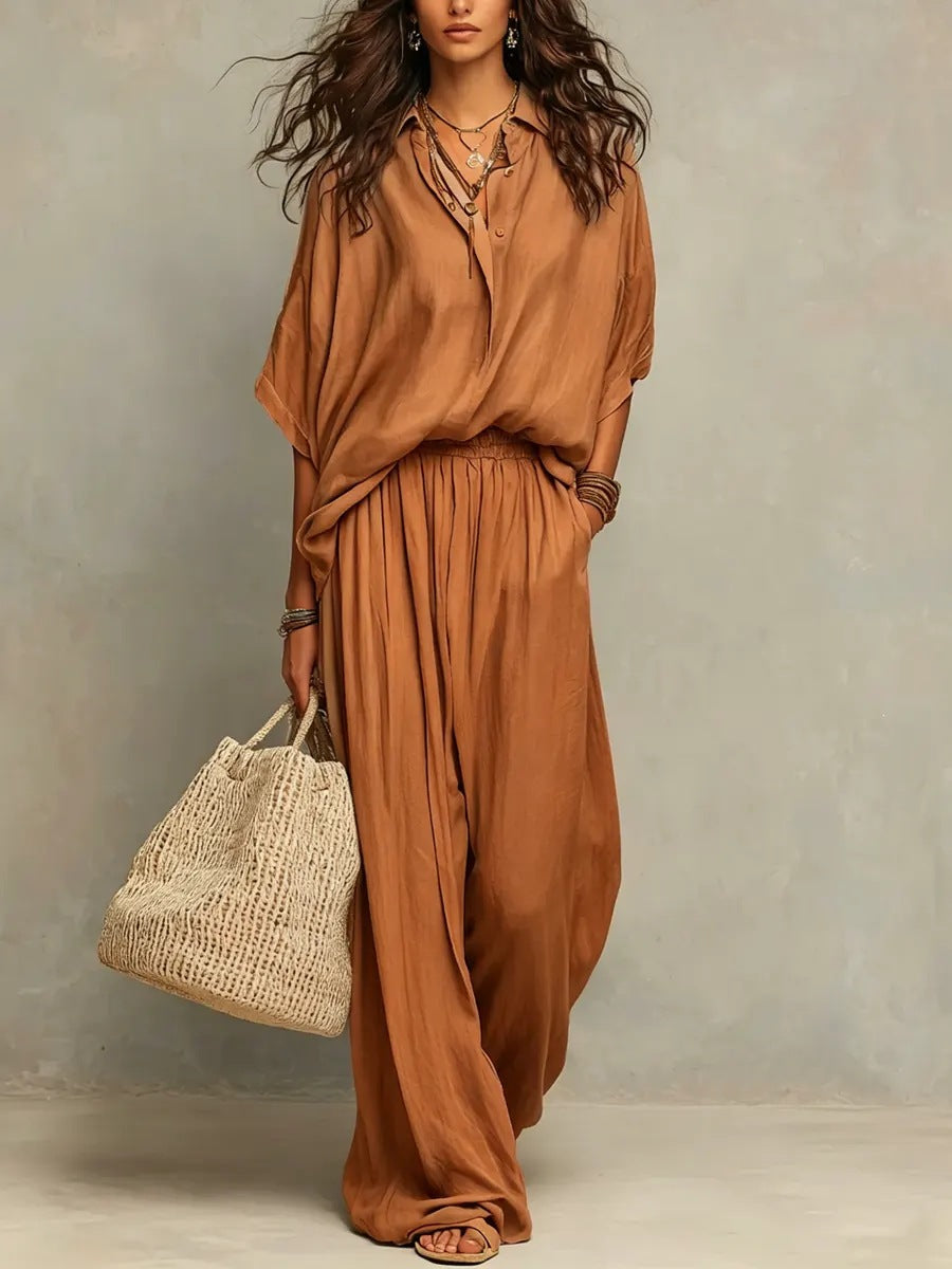 Cotton and Linen Two-Piece Set