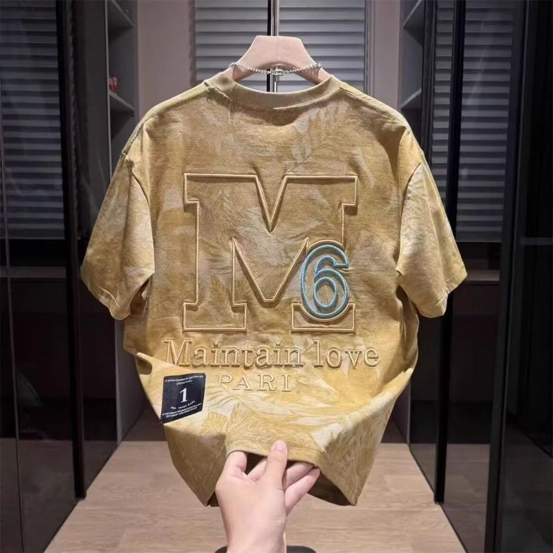 Embroidered Letter Print Mens T-shirt