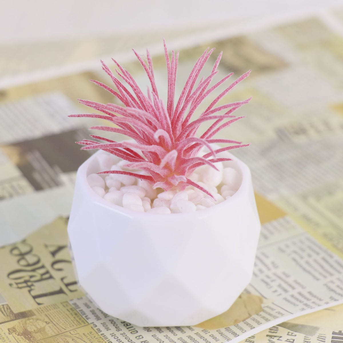 Mini Flocked Succulent Plant Decor