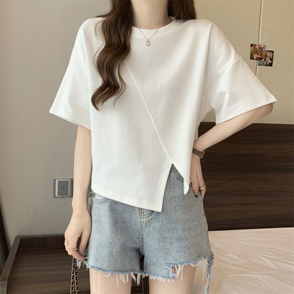 Women's Short Sleeve Asymmetrical T-Shirt