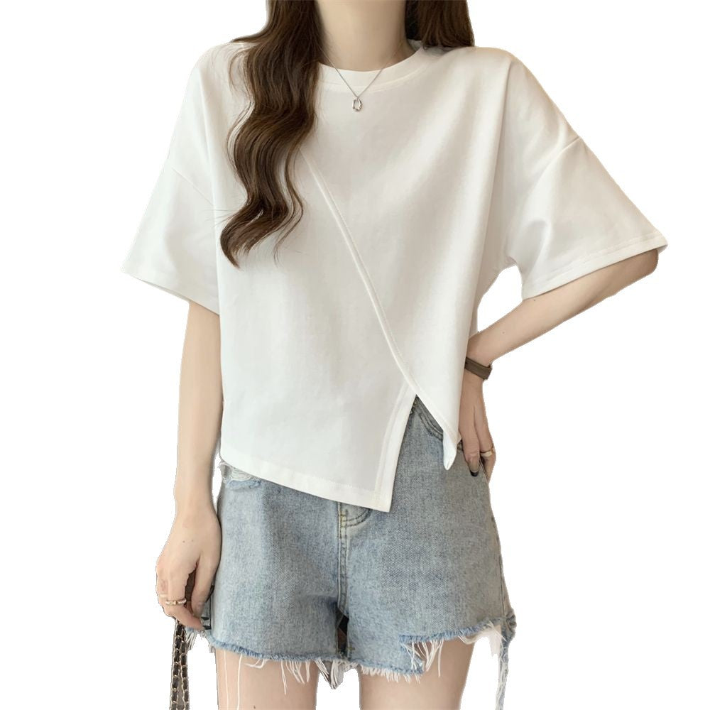 Women's Short Sleeve Asymmetrical T-Shirt