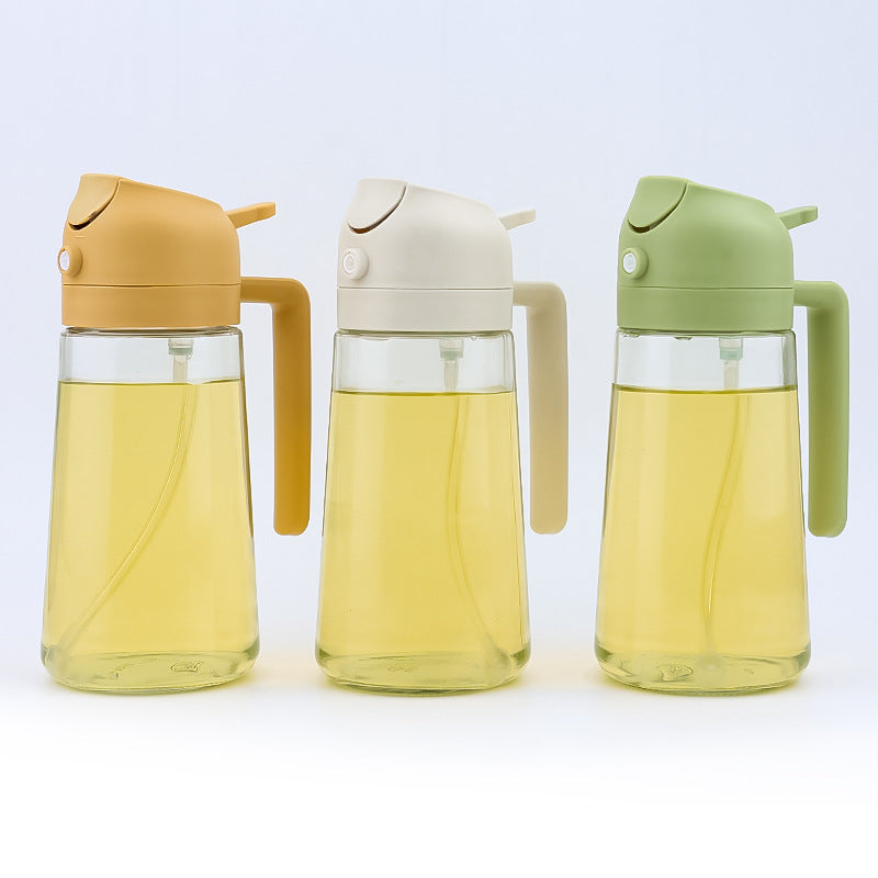Dual-Purpose Glass Oil Spray and Pour Bottle