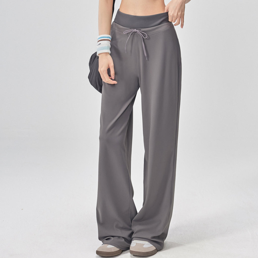 Womens High Waist Yoga Pants Wide Leg Athletic Trousers