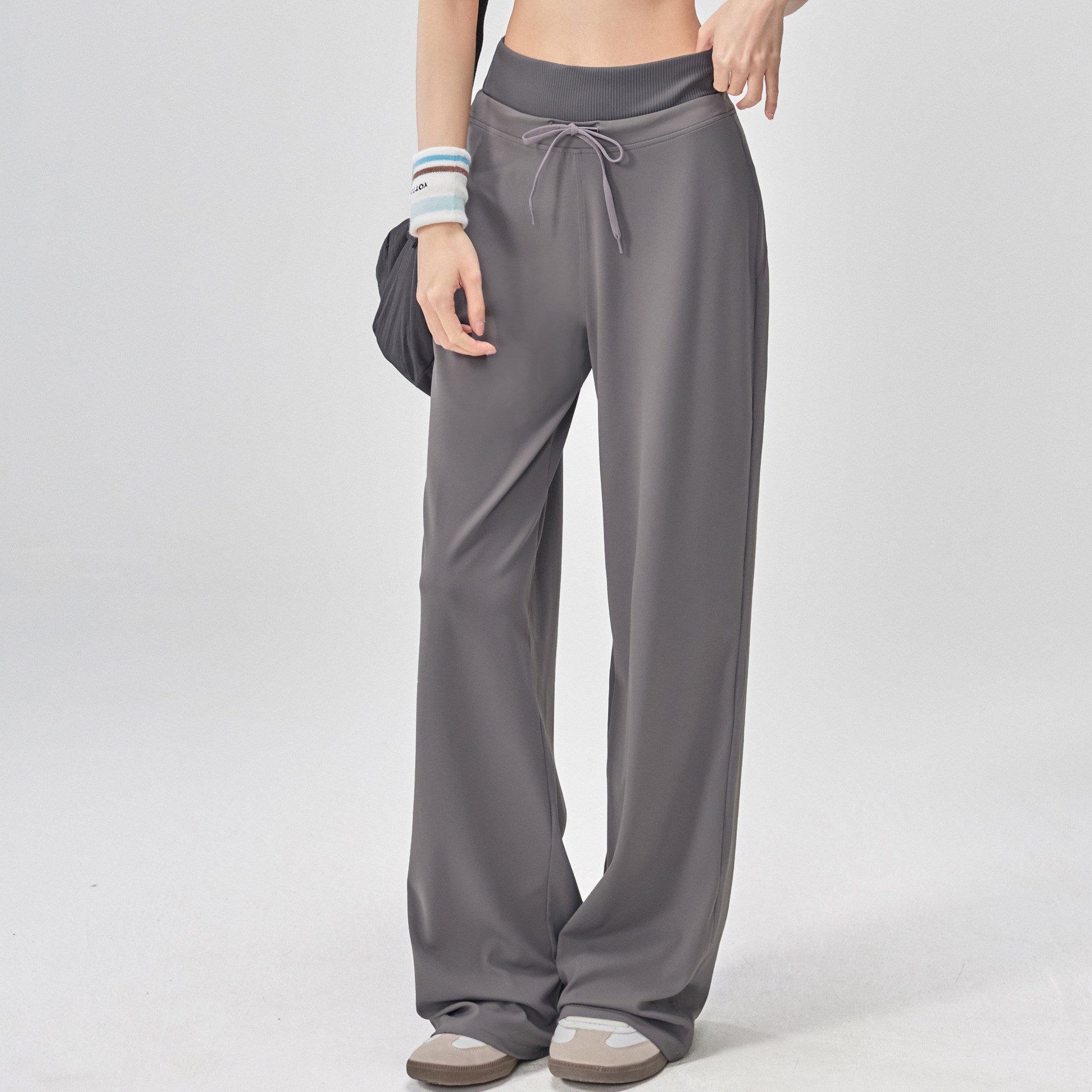Womens High Waist Yoga Pants Wide Leg Athletic Trousers