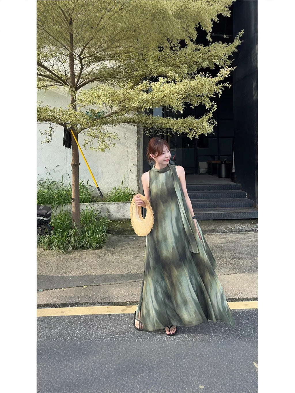 Womens Gradient Sleeveless Long Dress