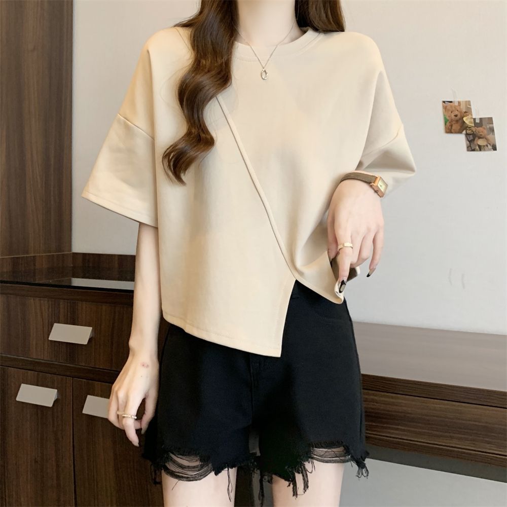 Women's Short Sleeve Asymmetrical T-Shirt