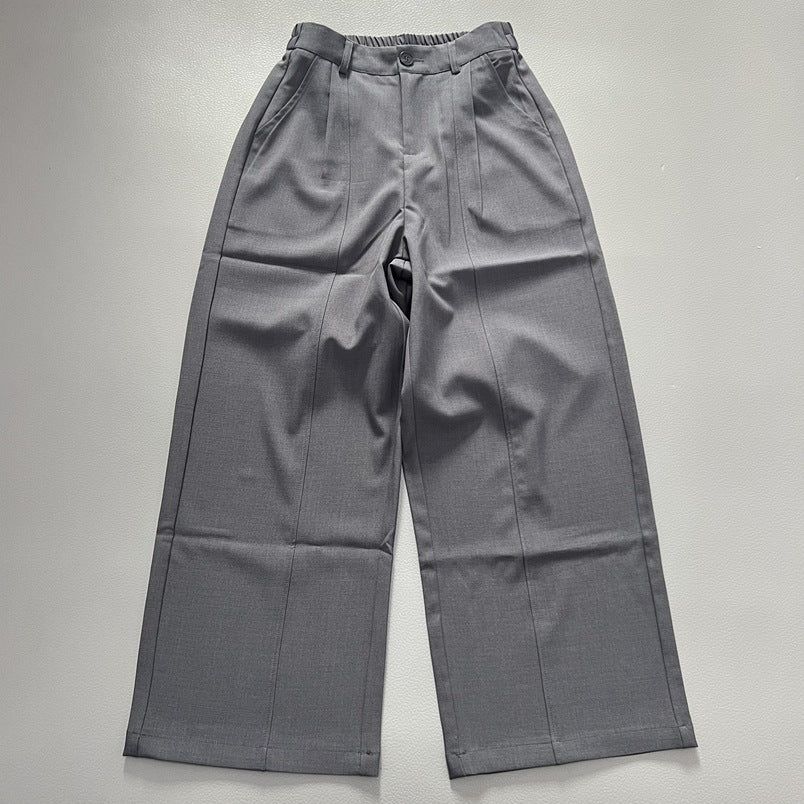 Womens High Waist Straight Leg Trousers