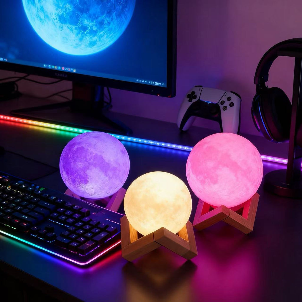 Creative Moon Starry Sky Night Light Bedroom Atmosphere Desk Lamp