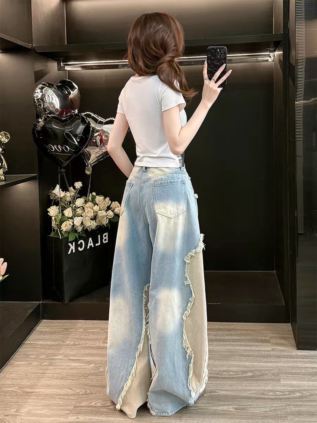 Subtle straight-leg pants