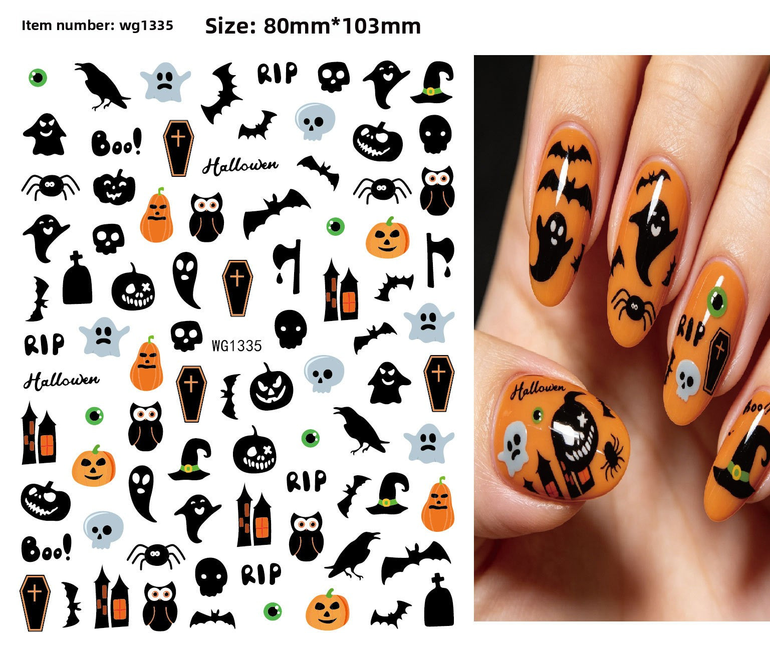 Halloween nail stickers