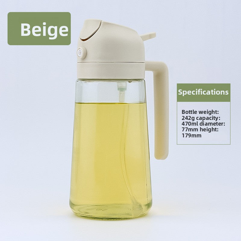 Dual-Purpose Glass Oil Spray and Pour Bottle