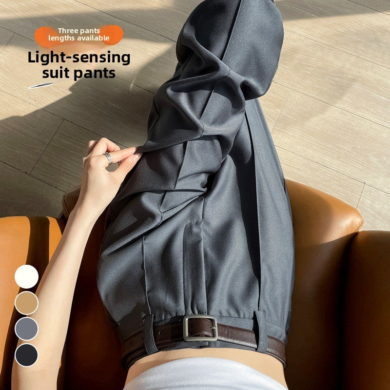 Glossy High Waist Wide Leg Trousers