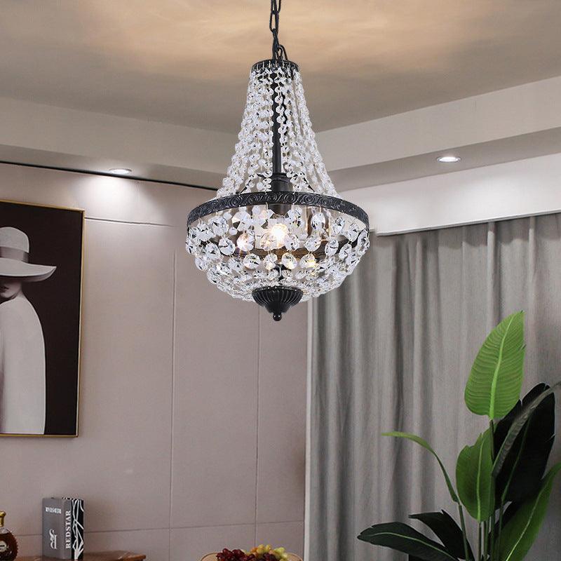 Crystal Island Chandelier Neoclassical Hanging Lamp