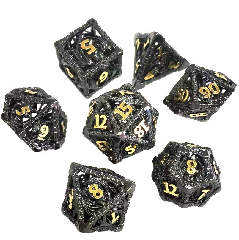 Hollow Dragon Metal DND Dice Set