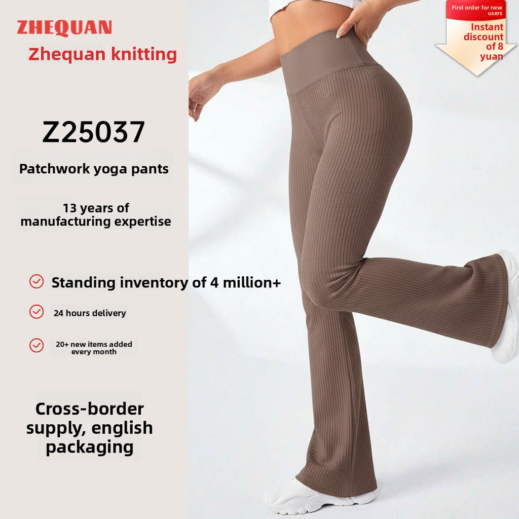 Womens HighWaist Flared Yoga Pants