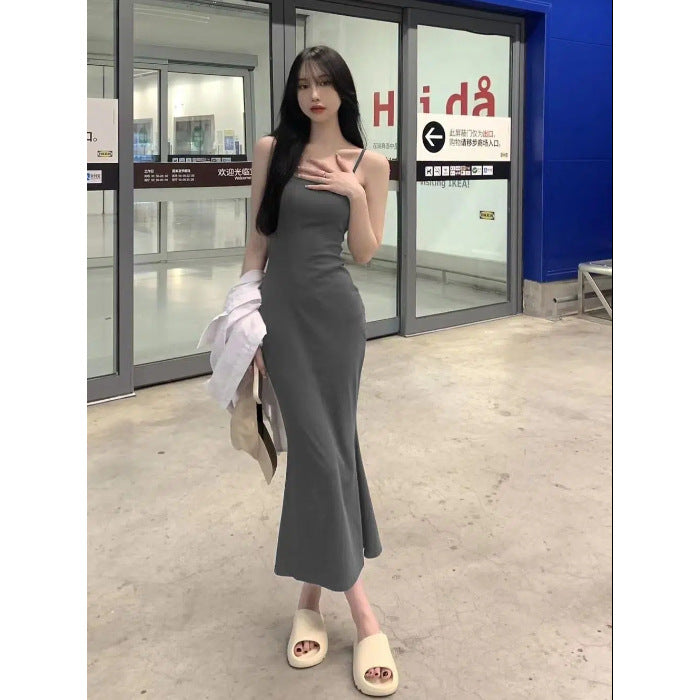 Sleeveless Backless Fishtail Dress