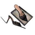French Lace High Heel Sandals