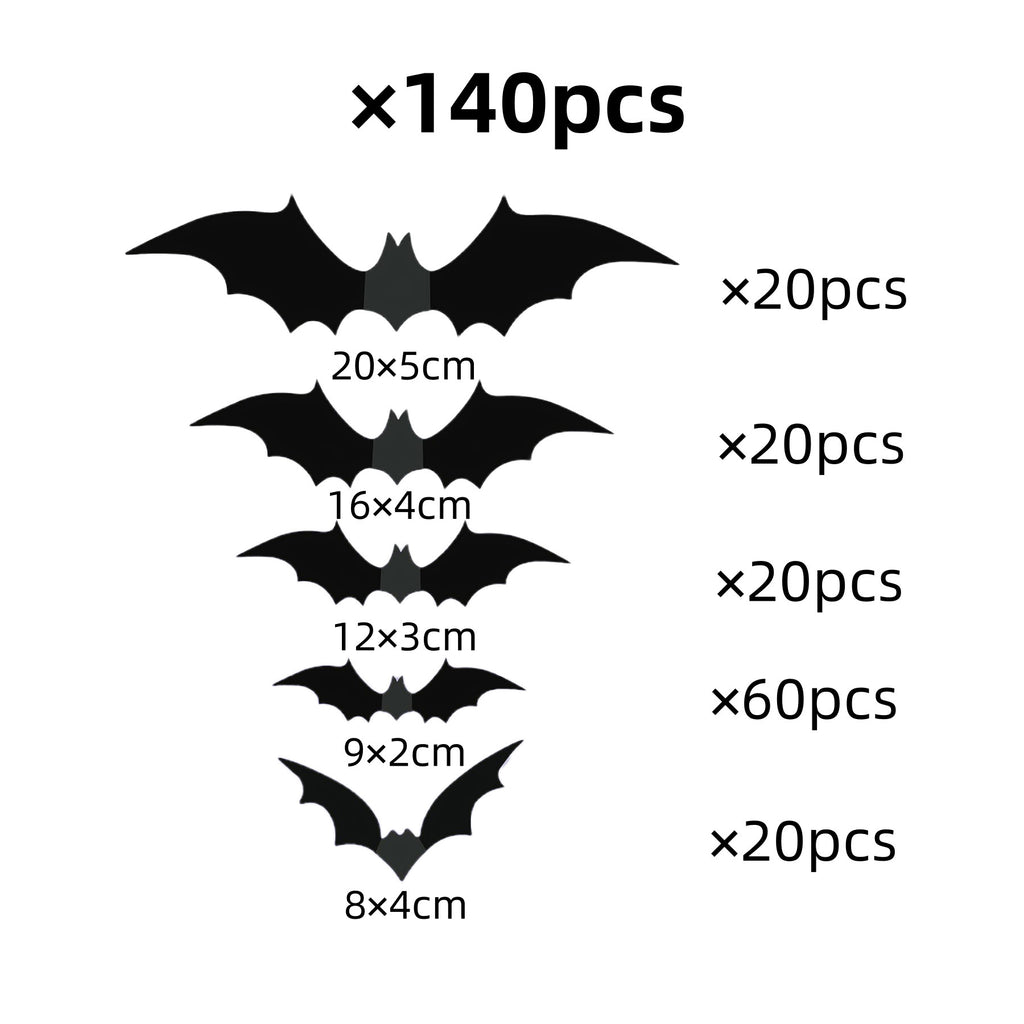 3D Halloween Bat Spider Wall Stickers