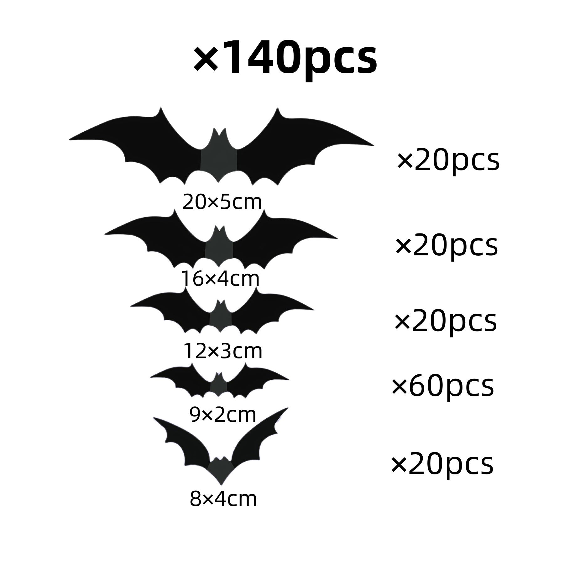 3D Halloween Bat Spider Wall Stickers