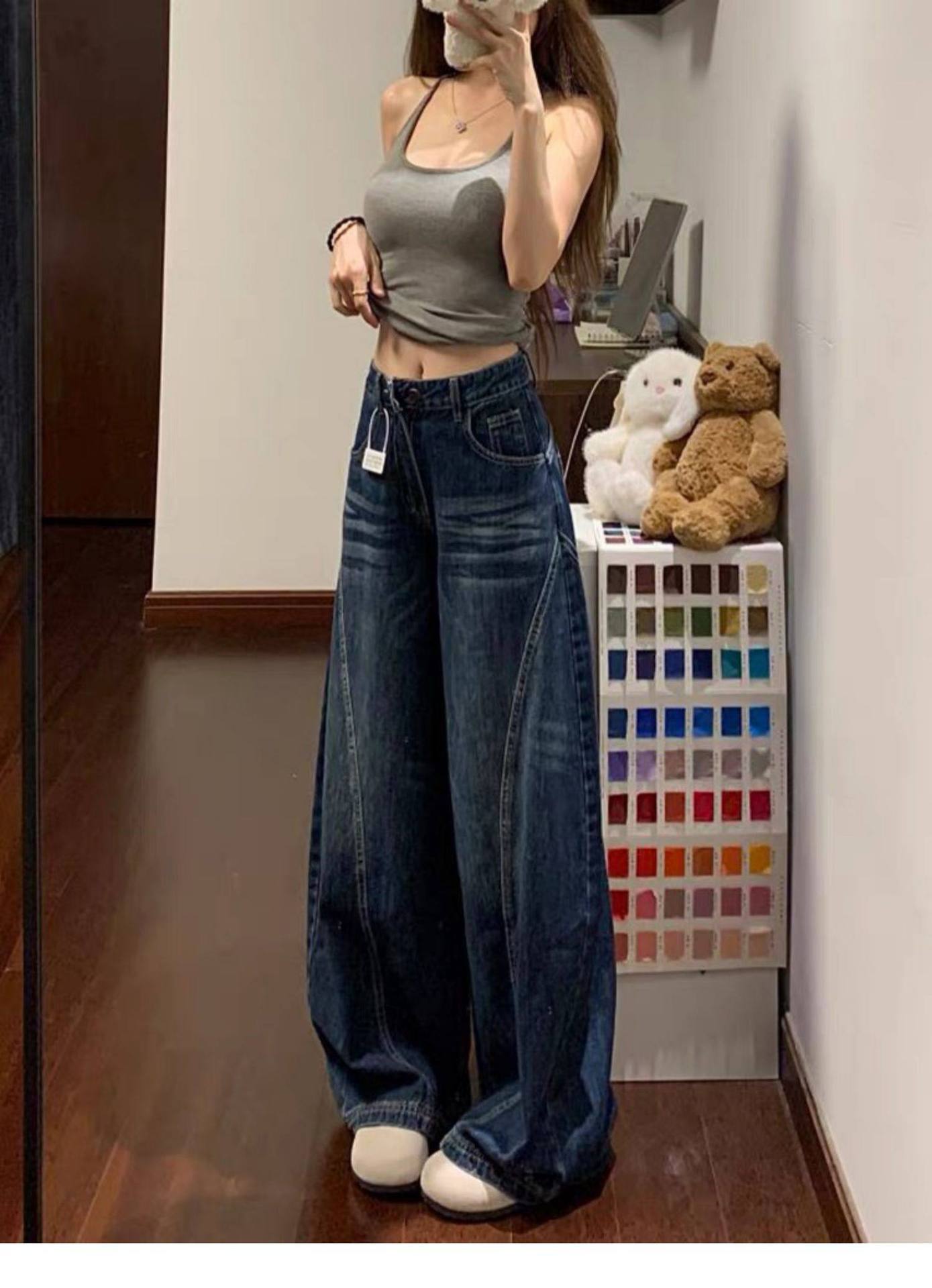 Women's High-Waisted Wide-Leg Scimitar Jeans