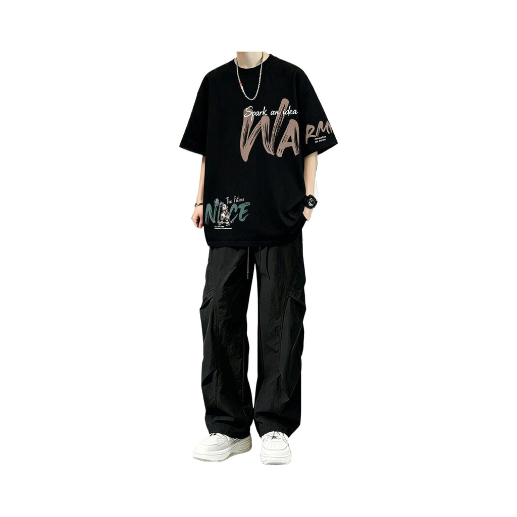 Mens Cotton T-Shirt and Pants Set