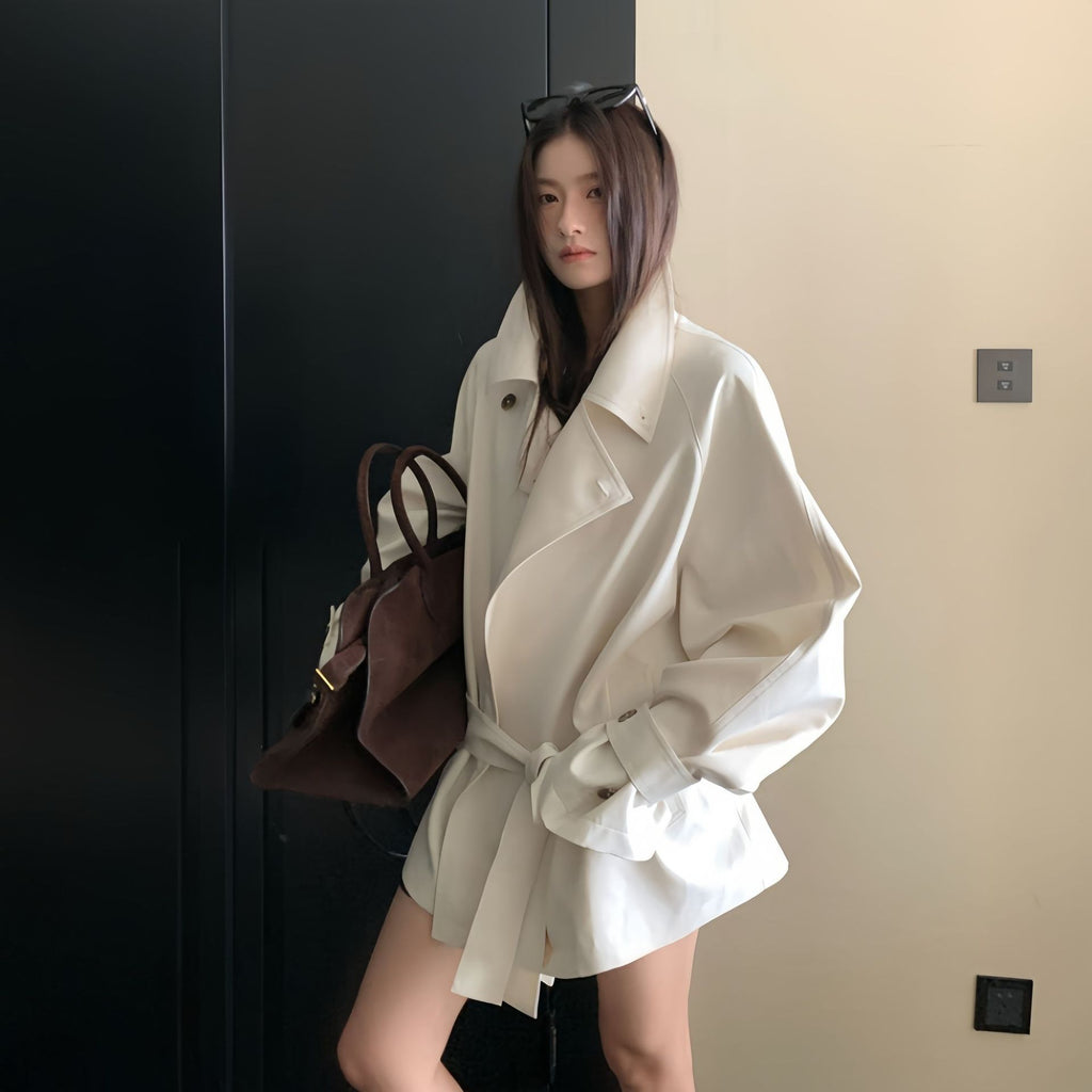 Womens Korean Style Chenille Windbreaker Jacket