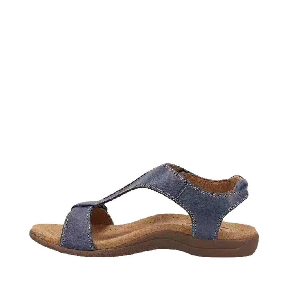 Plus-size casual flat fishmouth sandals