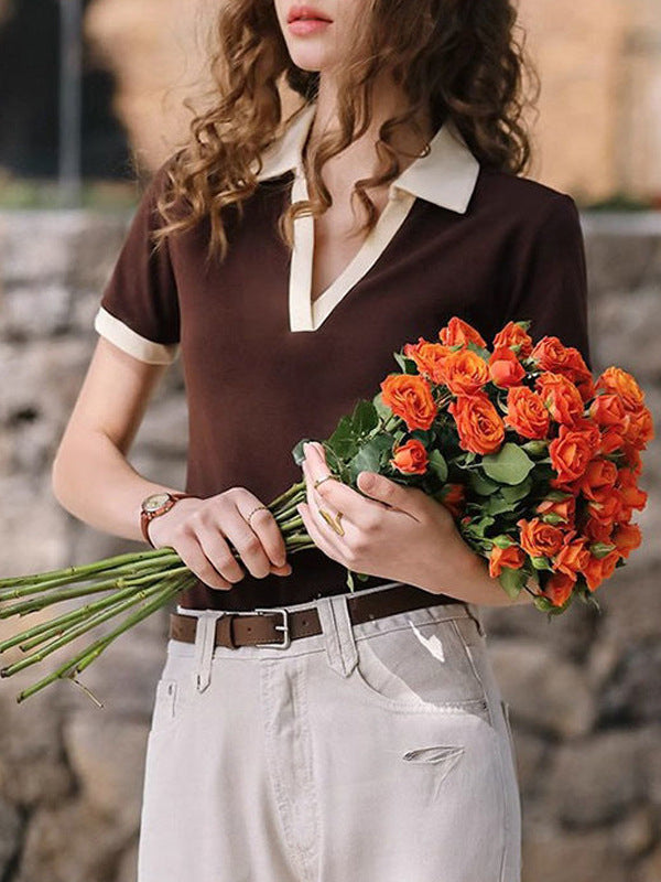 French Style Womens Polo Shirt