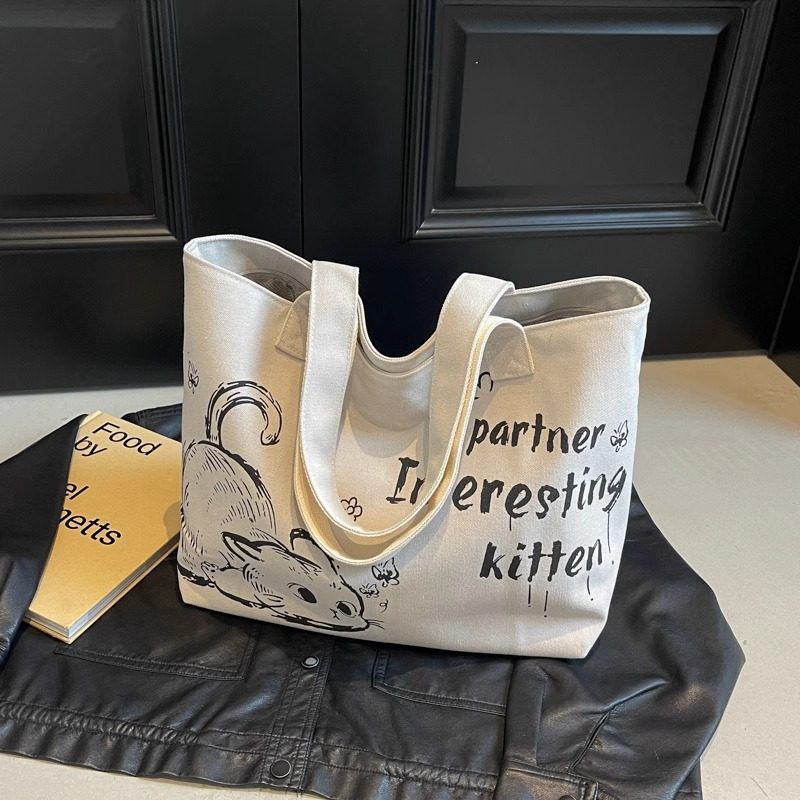 Large canvas tote bag