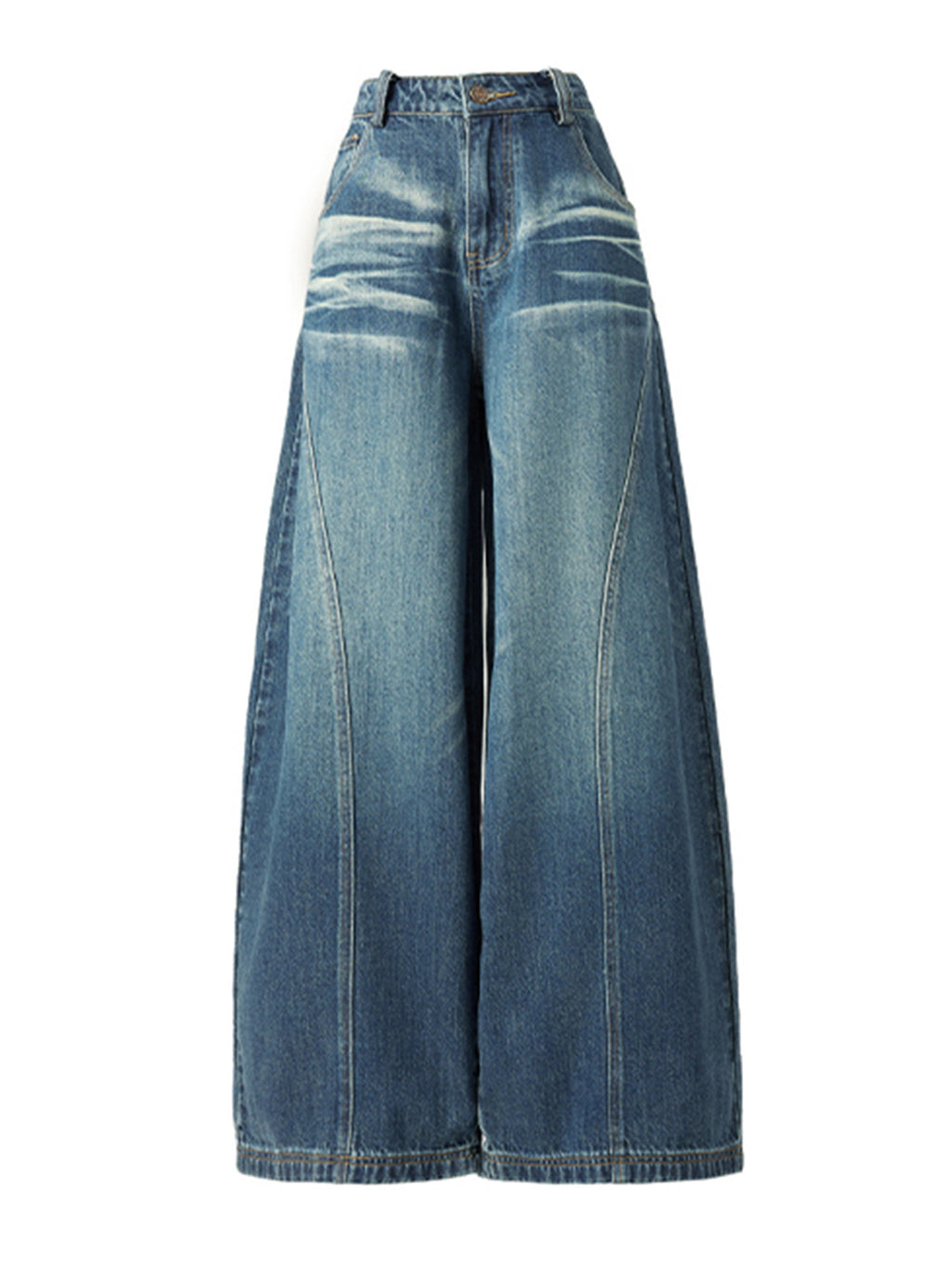 Women's High-Waisted Wide-Leg Scimitar Jeans