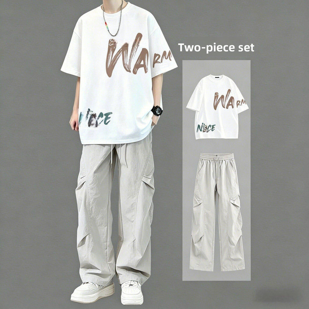 Mens Cotton T-Shirt and Pants Set
