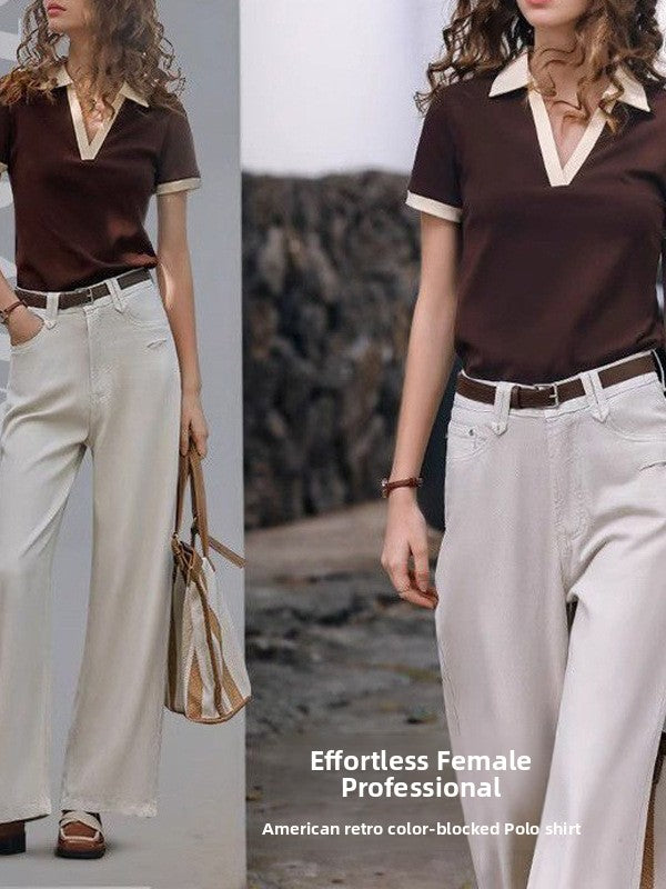 French Style Womens Polo Shirt