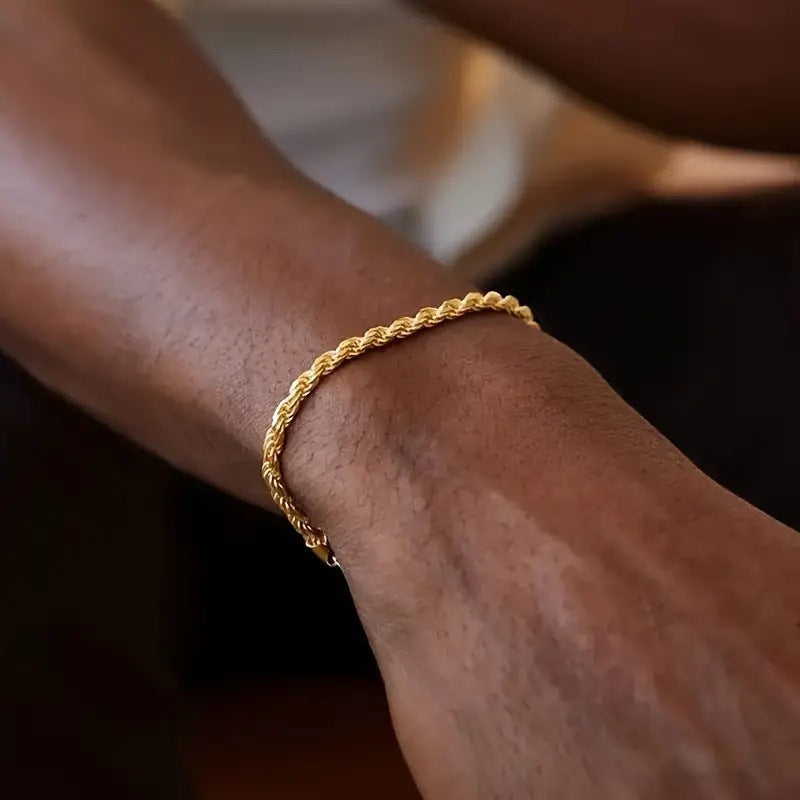 Men's Twist Chain Bracelet Set
