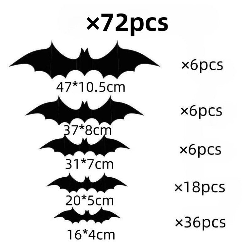 3D Halloween Bat Spider Wall Stickers