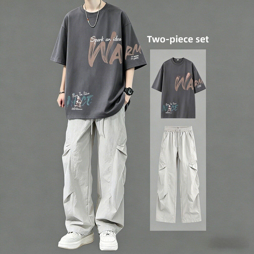 Mens Cotton T-Shirt and Pants Set