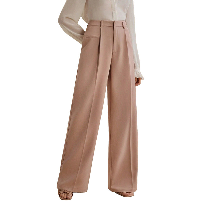 Womens High Waist Wide Leg Trousers
