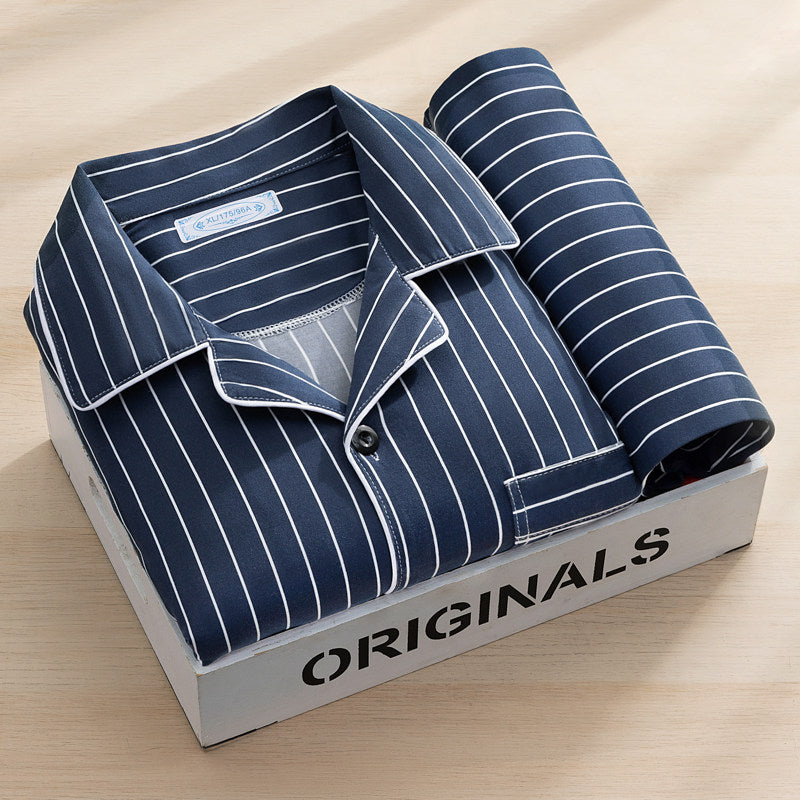 Pure Cotton Long Sleeve Pajamas for Men