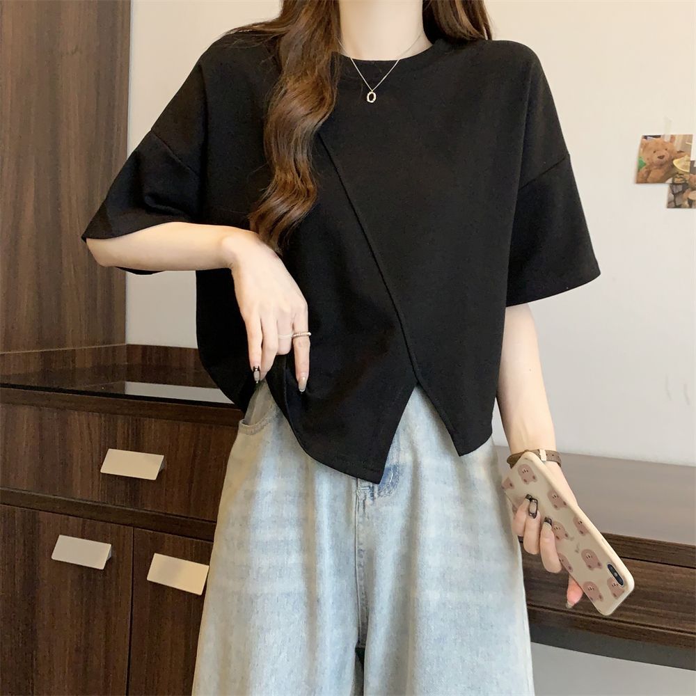Women's Short Sleeve Asymmetrical T-Shirt
