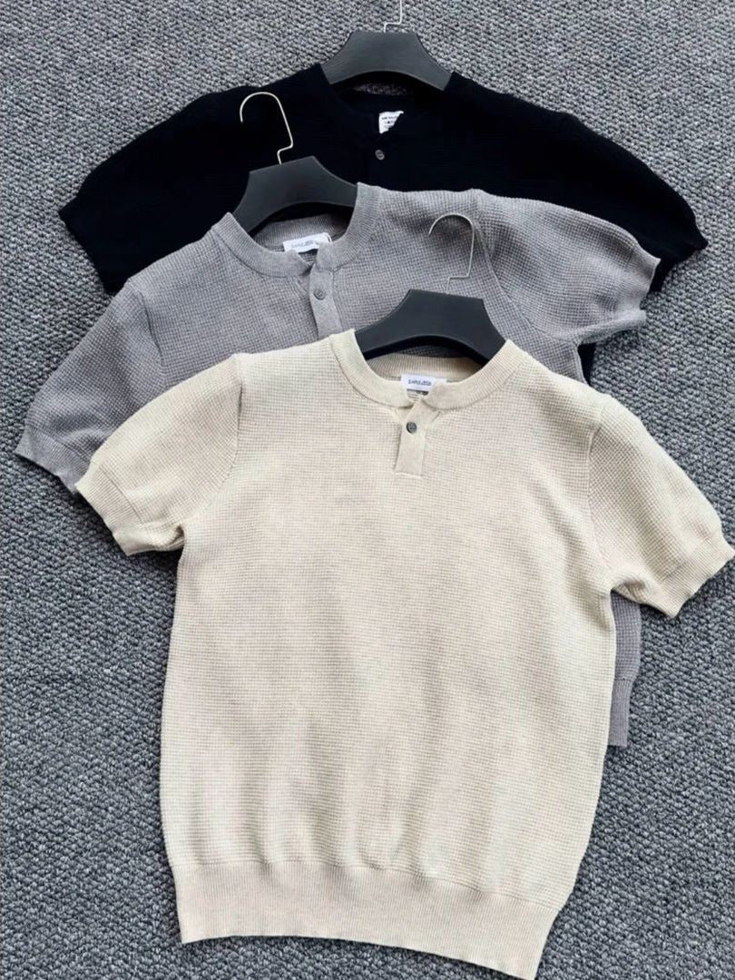 Pure Cotton Waffle Knit Shirt