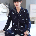 Pure Cotton Long Sleeve Pajamas for Men