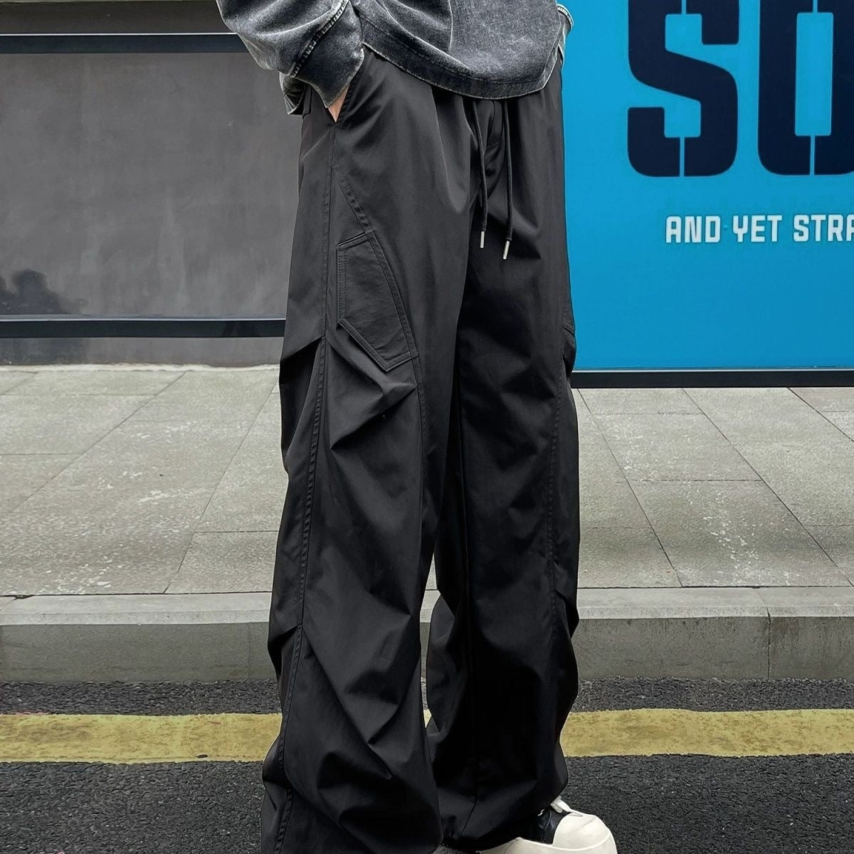 Mens Straight Leg Casual Trousers