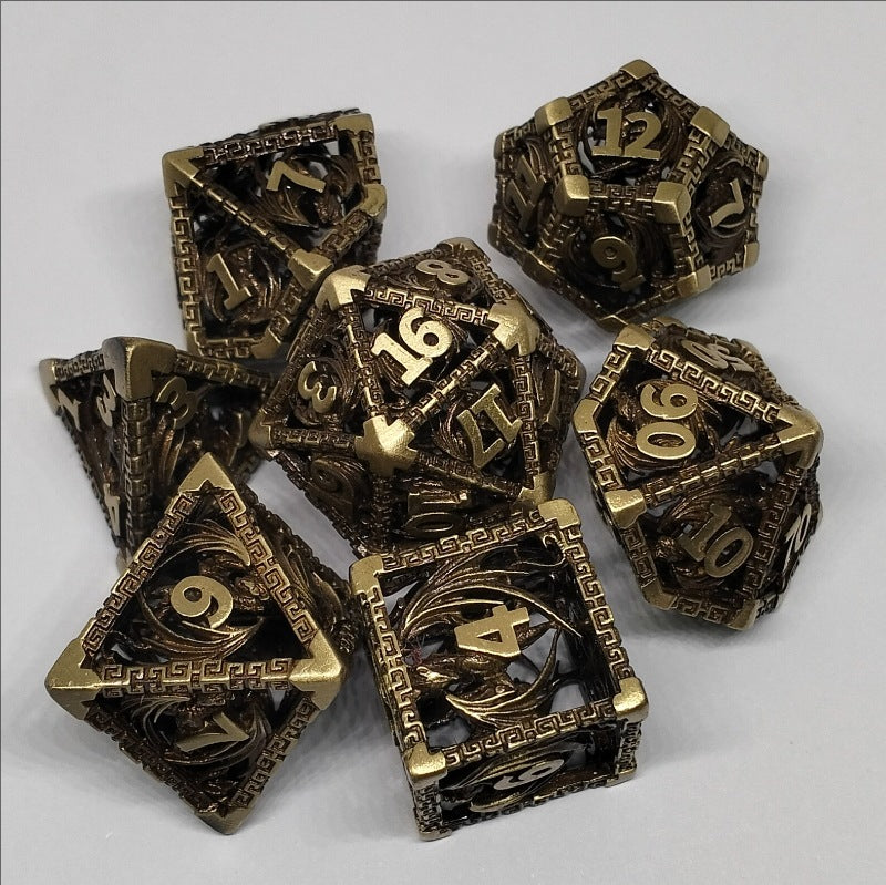 Hollow Dragon Metal DND Dice Set