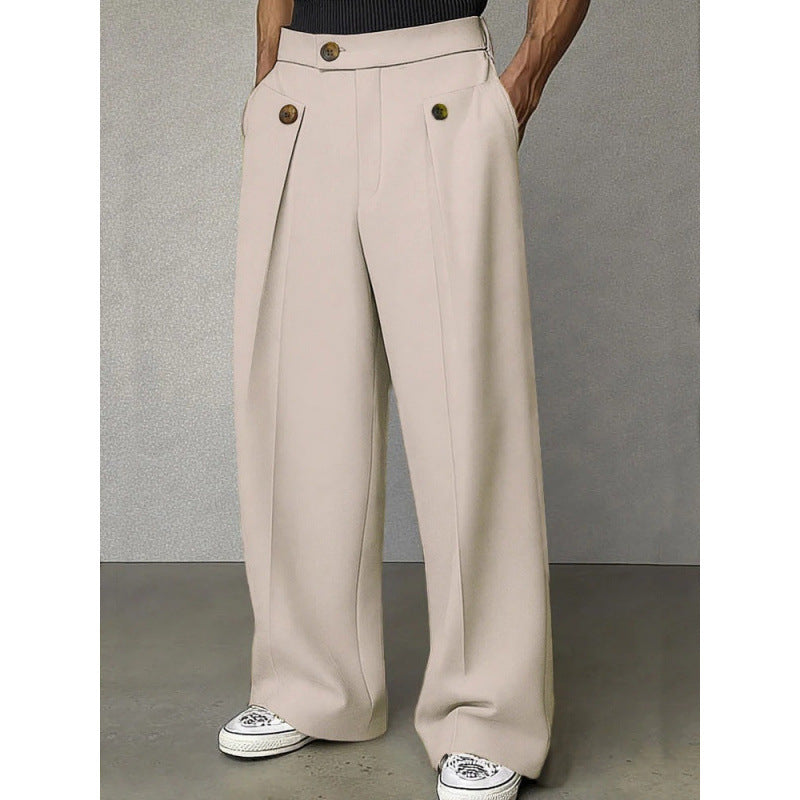 Mens Casual Straight Leg Trousers