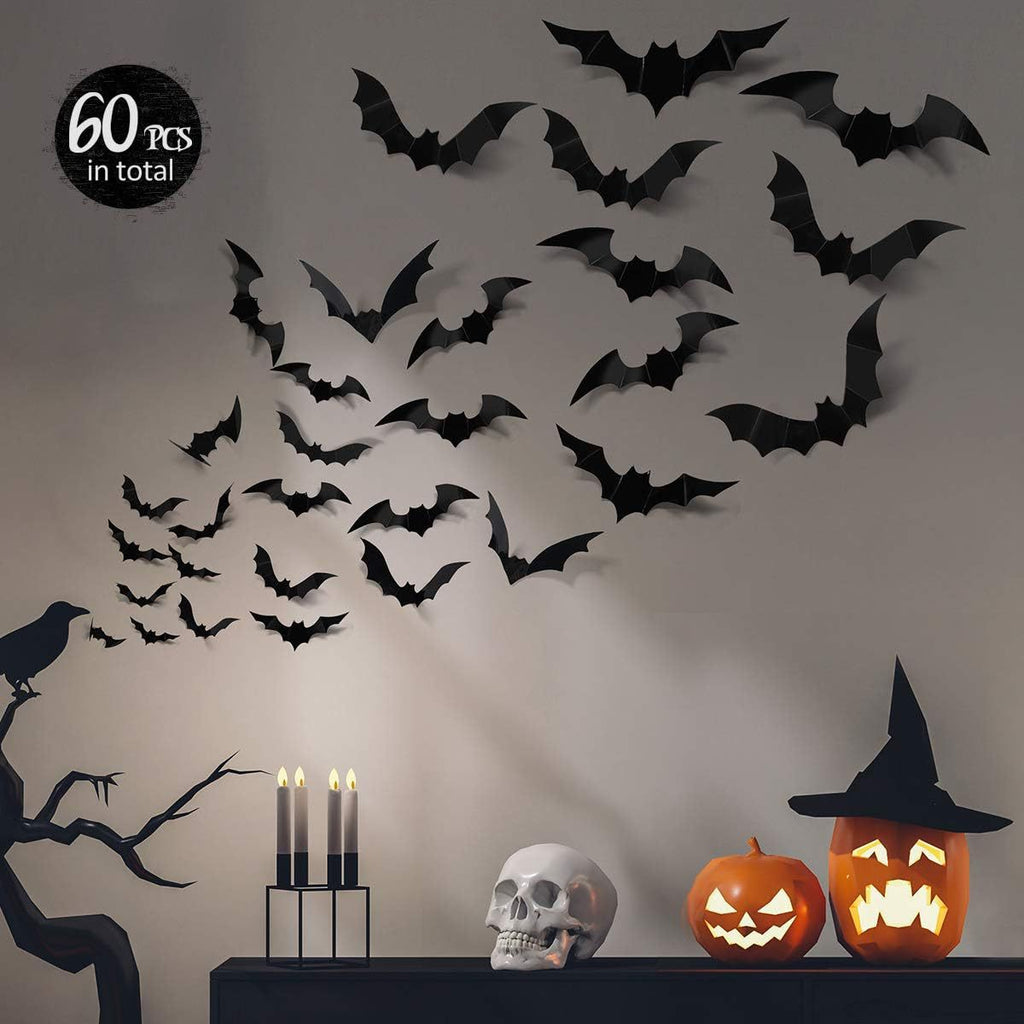 3D Halloween Bat Spider Wall Stickers