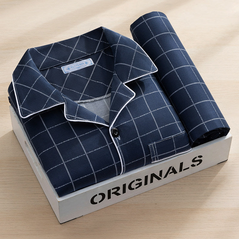 Pure Cotton Long Sleeve Pajamas for Men