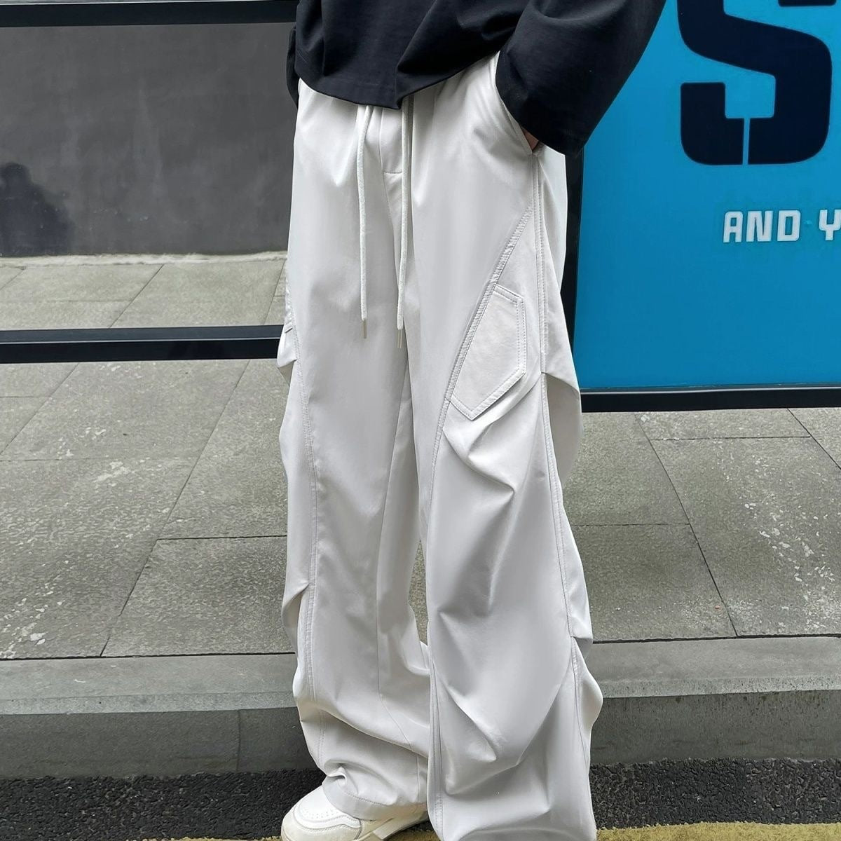 Mens Straight Leg Casual Trousers