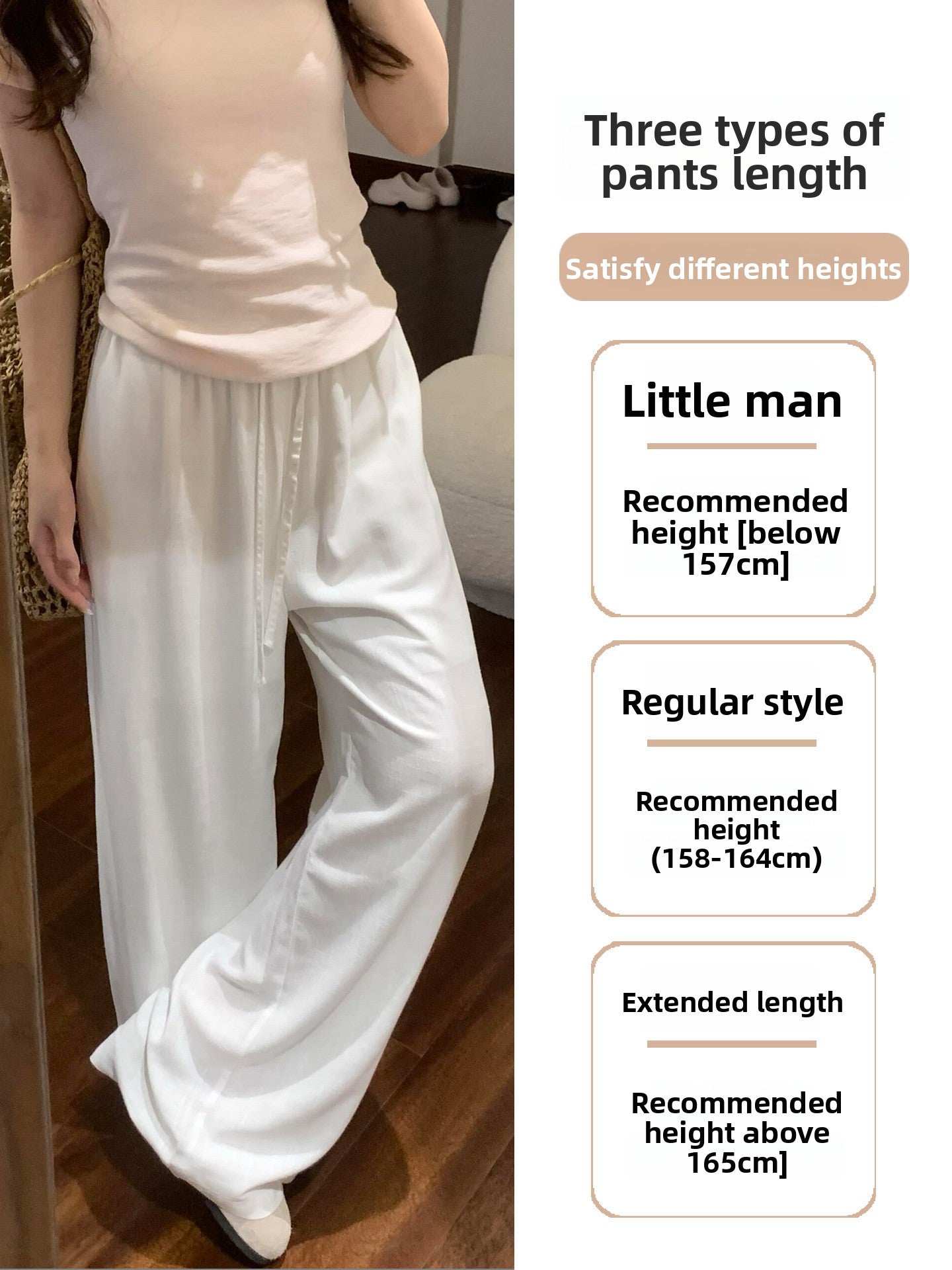 Women High Waist Wide Leg Cotton Linen Pants