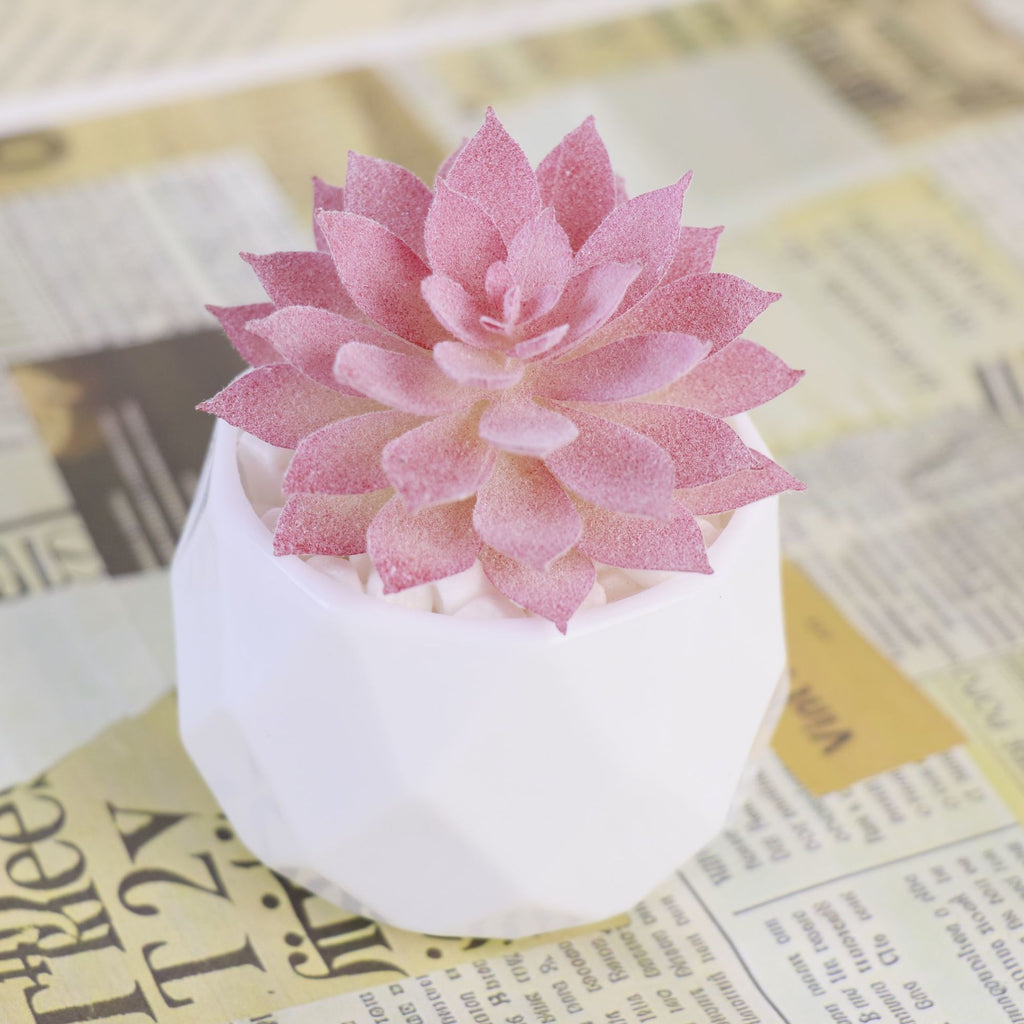 Mini Flocked Succulent Plant Decor